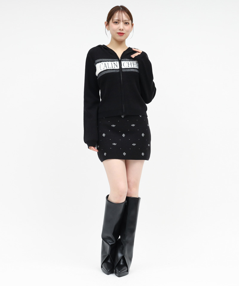 アソートジャガードニットミニスカート 詳細画像 その他 2