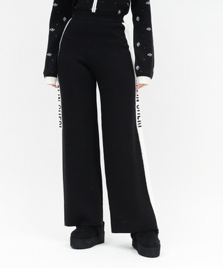 アソートジャガードニットワイドパンツ