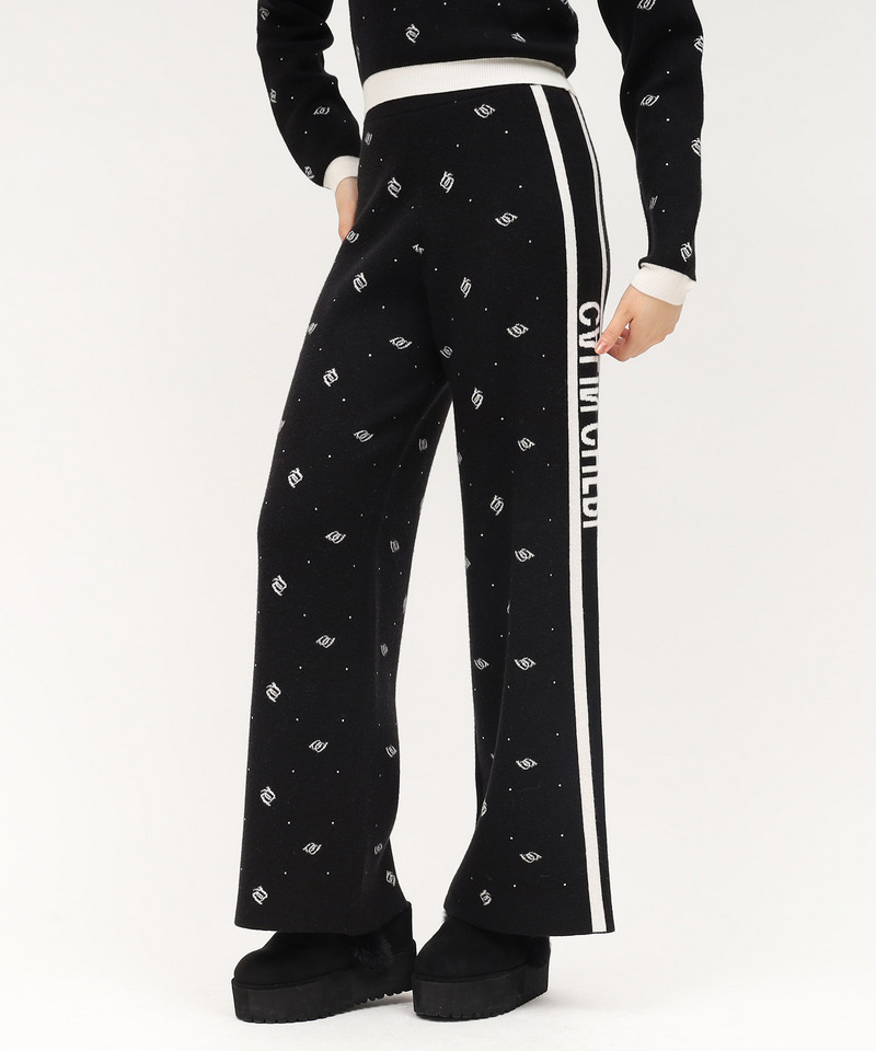 アソートジャガードニットワイドパンツ 詳細画像 その他 1