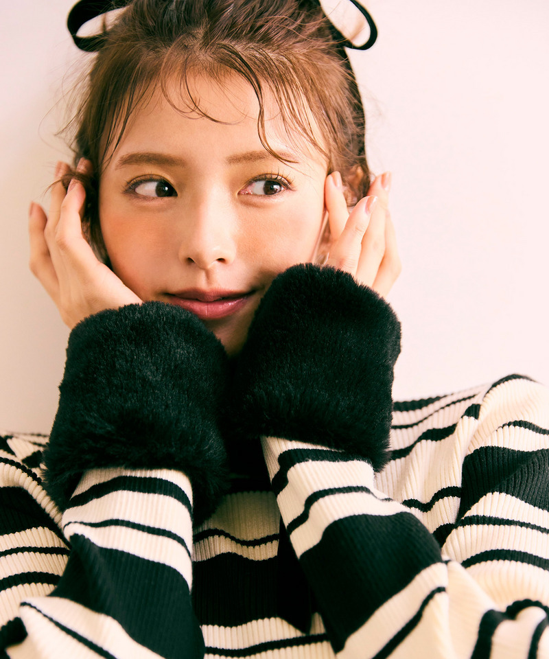 ファーポケットハイネックニットタイトミニワンピース 詳細画像 ボーダー 6