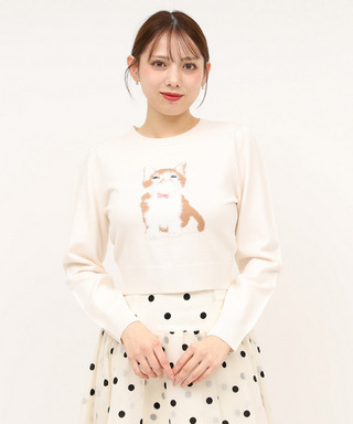 アニマルニットトップス