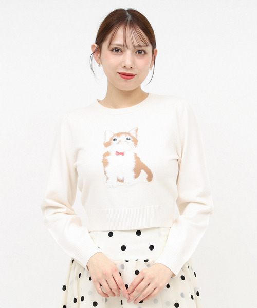 アニマルニットトップス 詳細画像