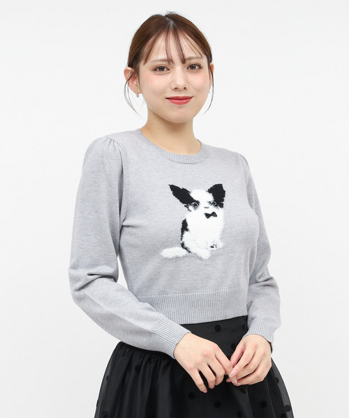 アニマルニットトップス 詳細画像