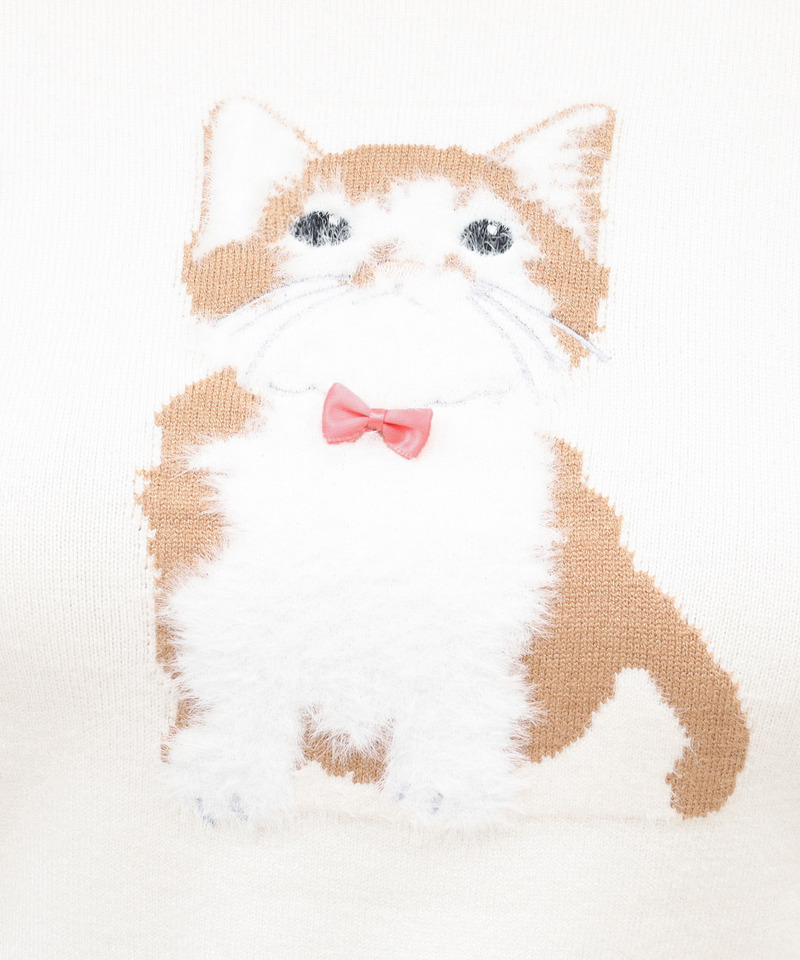 アニマルニットトップス 詳細画像 オフホワイト 2