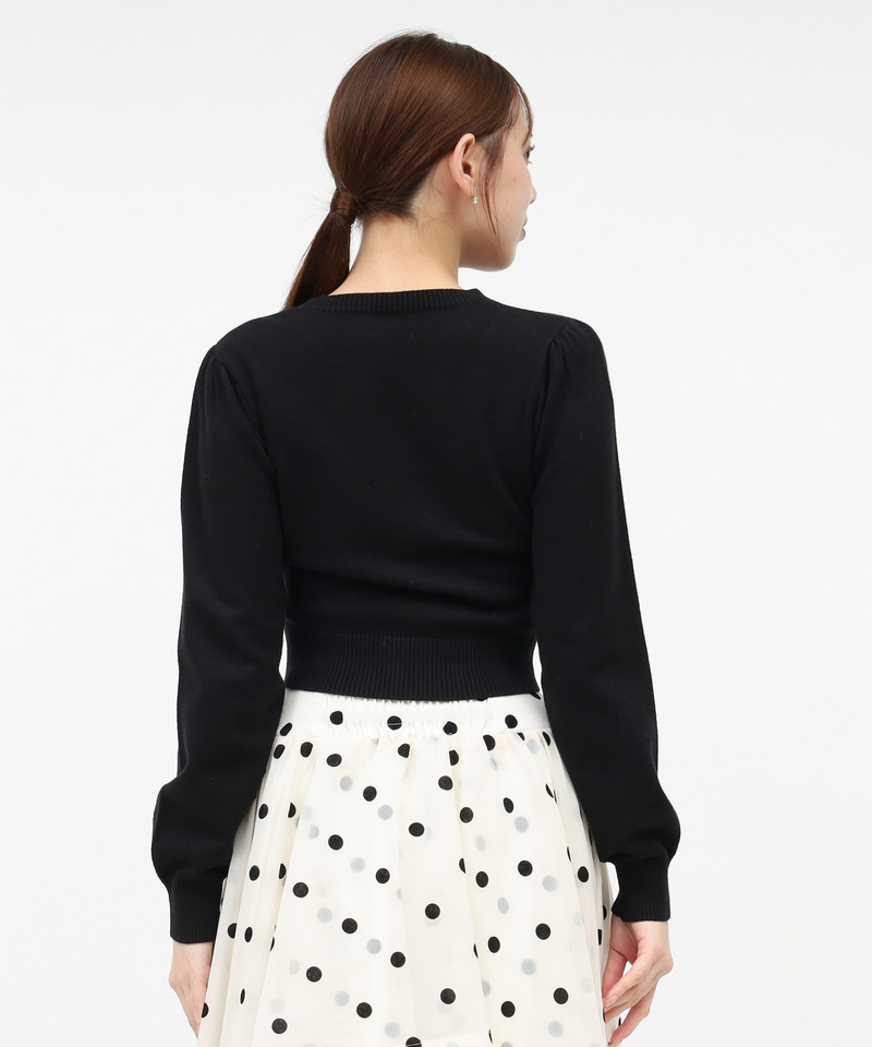 アニマルニットトップス 詳細画像 ブラック 4