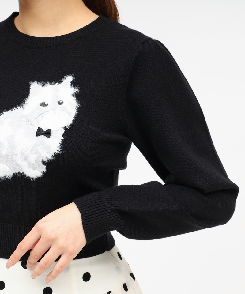 アニマルニットトップス 詳細画像 ブラック 6