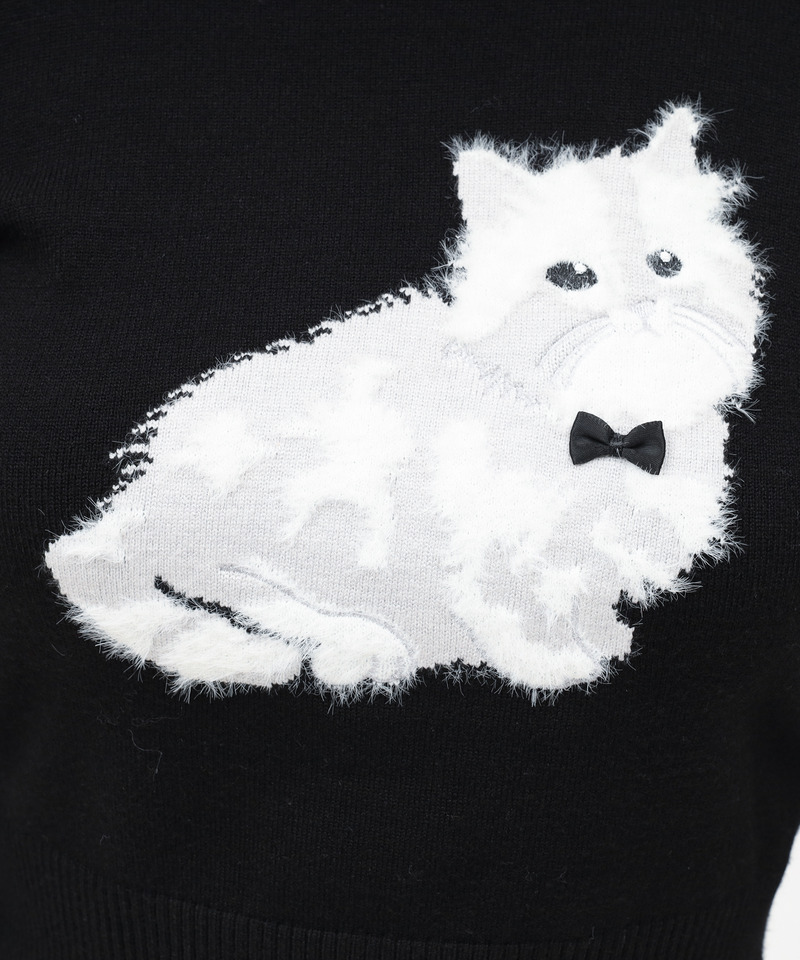 アニマルニットトップス 詳細画像 ブラック 7