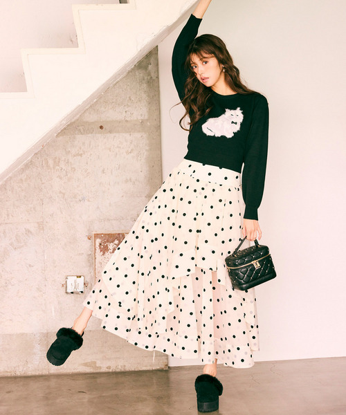 シアードットフレアスカート 詳細画像