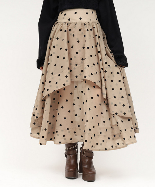 シアードットフレアスカート 詳細画像