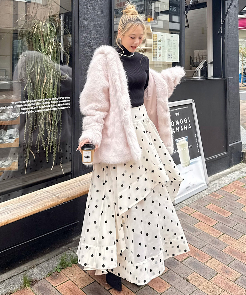 シアードットフレアスカート 詳細画像 オフホワイト 15