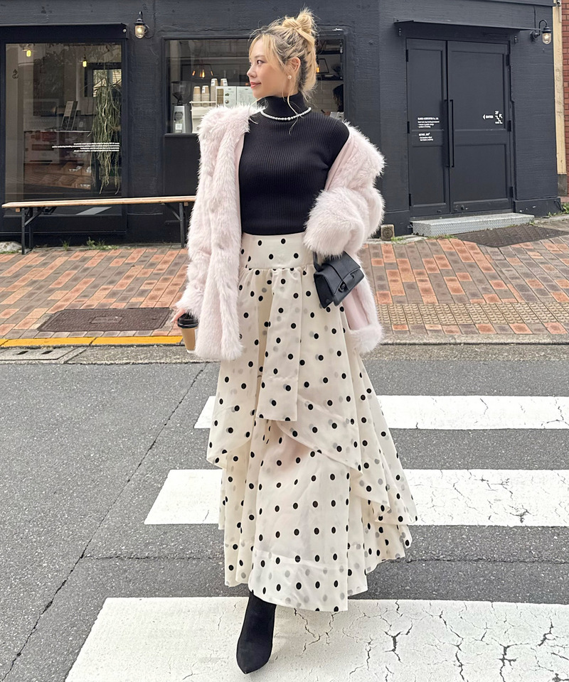 シアードットフレアスカート 詳細画像 オフホワイト 16