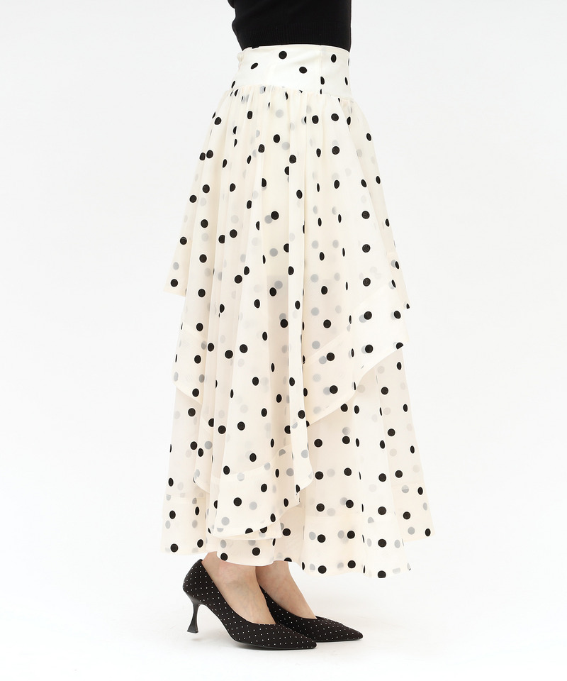 シアードットフレアスカート 詳細画像 オフホワイト 3