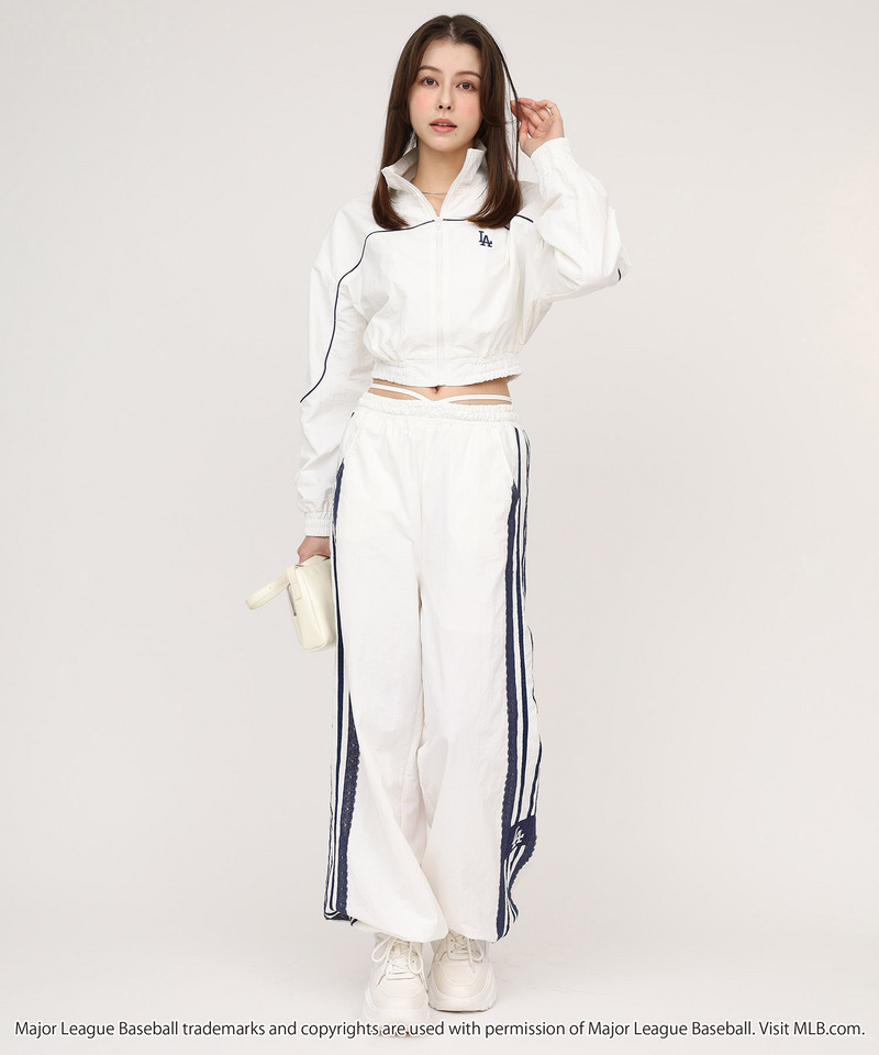 【GirlsAward2025 A/W 小川 桜花様着用】【MLB】トラックジャケット/レースラインパンツセットアップ 詳細画像 オフホワイト 1