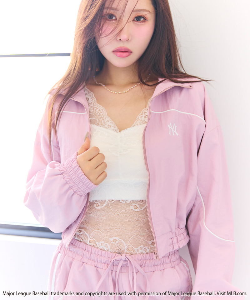 【GirlsAward2025 A/W 小川 桜花様着用】【MLB】トラックジャケット/レースラインパンツセットアップ 詳細画像 ピンク 7