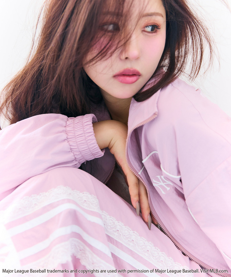 【GirlsAward2025 A/W 小川 桜花様着用】【MLB】トラックジャケット/レースラインパンツセットアップ 詳細画像 ピンク 9