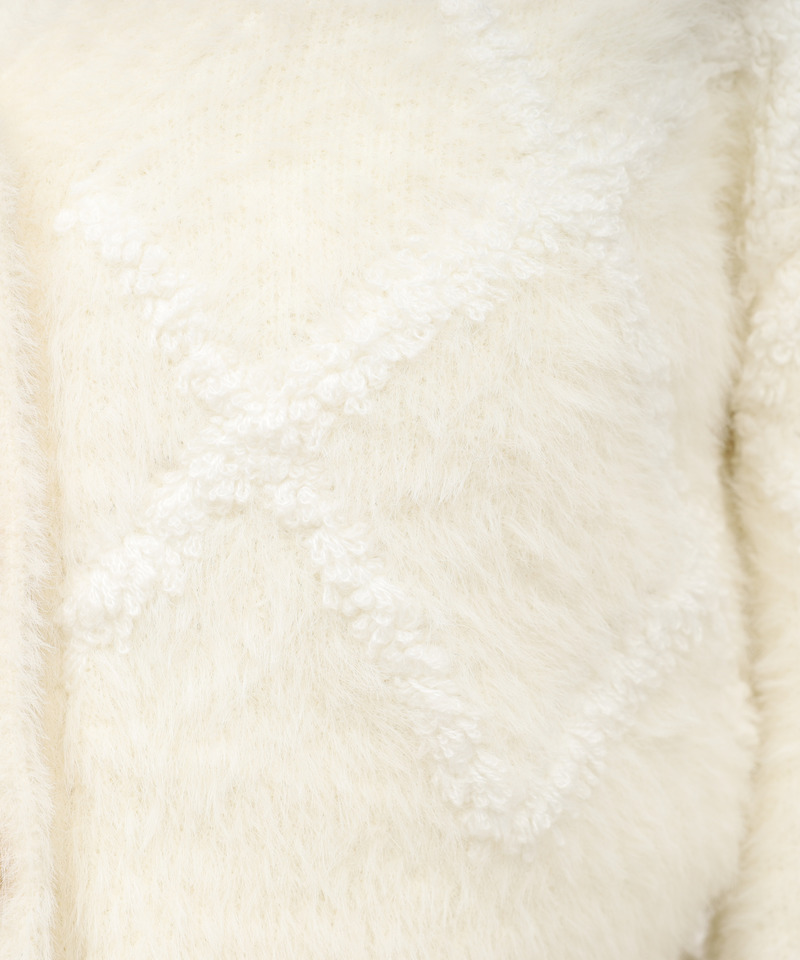 シャギーチェックアンサンブル 詳細画像 オフホワイト 7