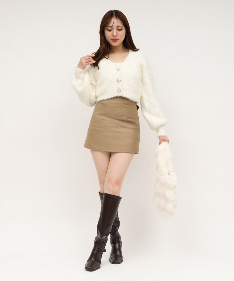 シャギーチェックアンサンブル 詳細画像 オフホワイト 9