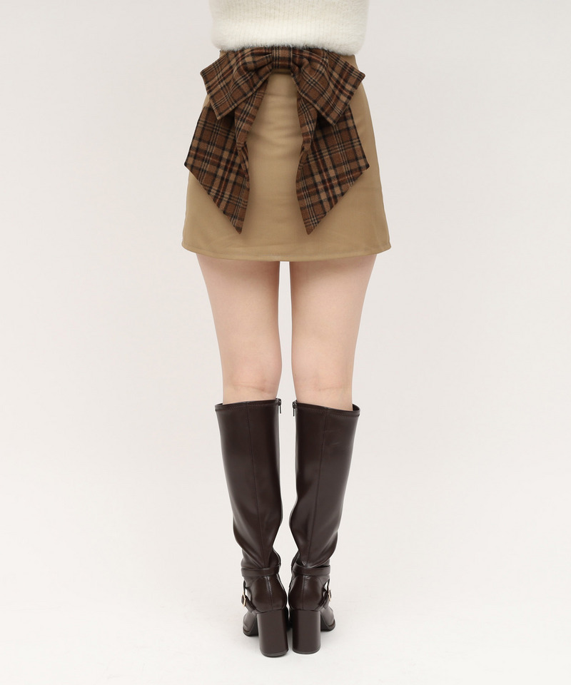 ビックリボンミニスカート 詳細画像 キャメル 4