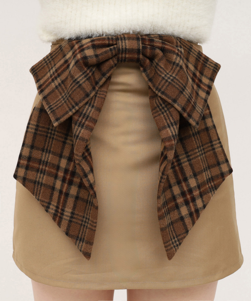 ビックリボンミニスカート 詳細画像 キャメル 7