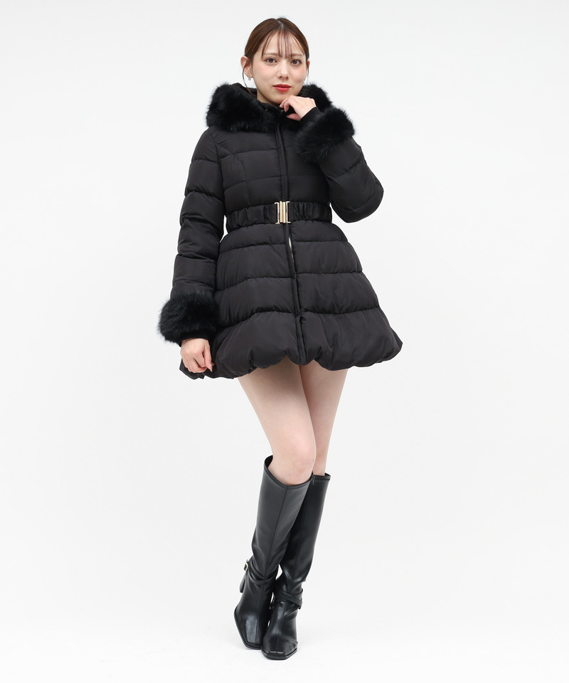 ドレスミドルパフィーコート 詳細画像 ブラック 12