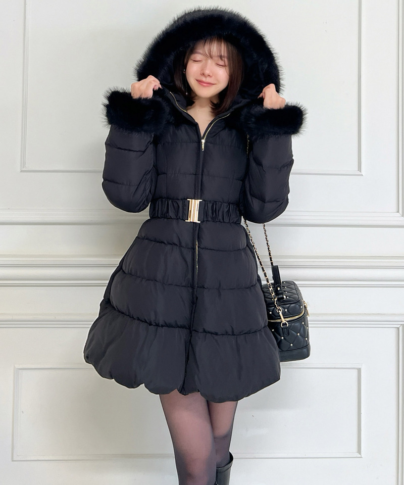 ドレスミドルパフィーコート 詳細画像 ブラック 14