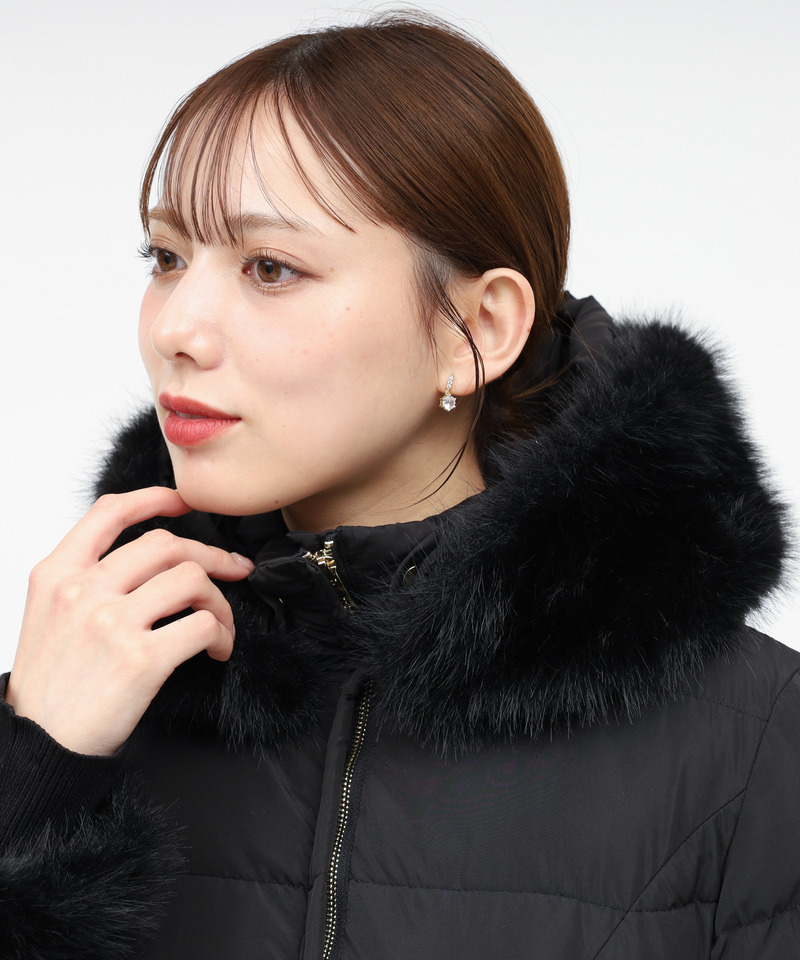 ドレスミドルパフィーコート 詳細画像 ブラック 4