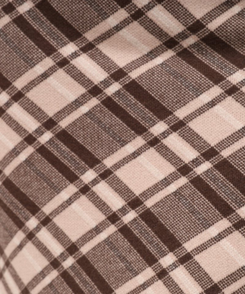 ヘムファーチェックタイトニットスカート 詳細画像 モカ 7