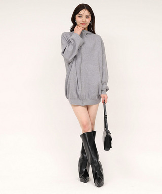 スパンコールニットパーカー