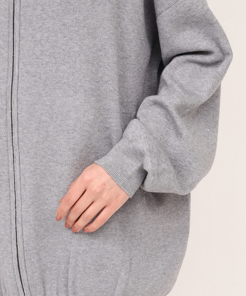 スパンコールニットパーカー 詳細画像 グレー 5