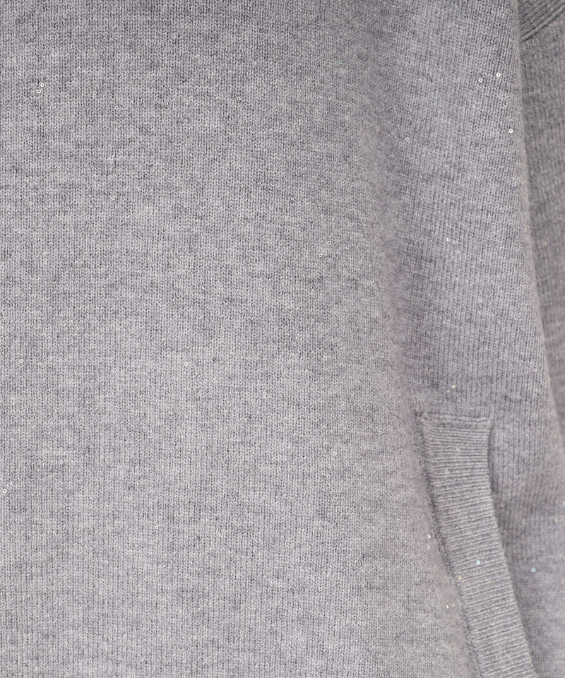 スパンコールニットパーカー 詳細画像 グレー 8