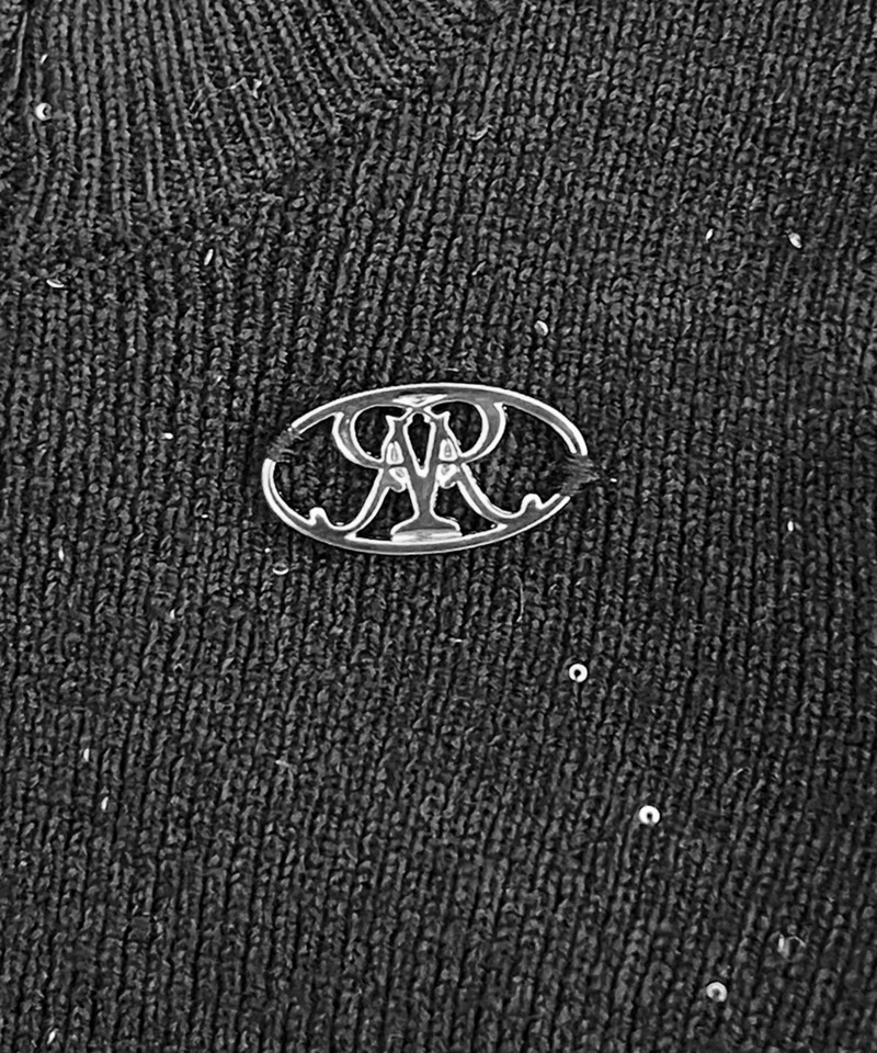 スパンコールニットパーカー 詳細画像 ブラック 4