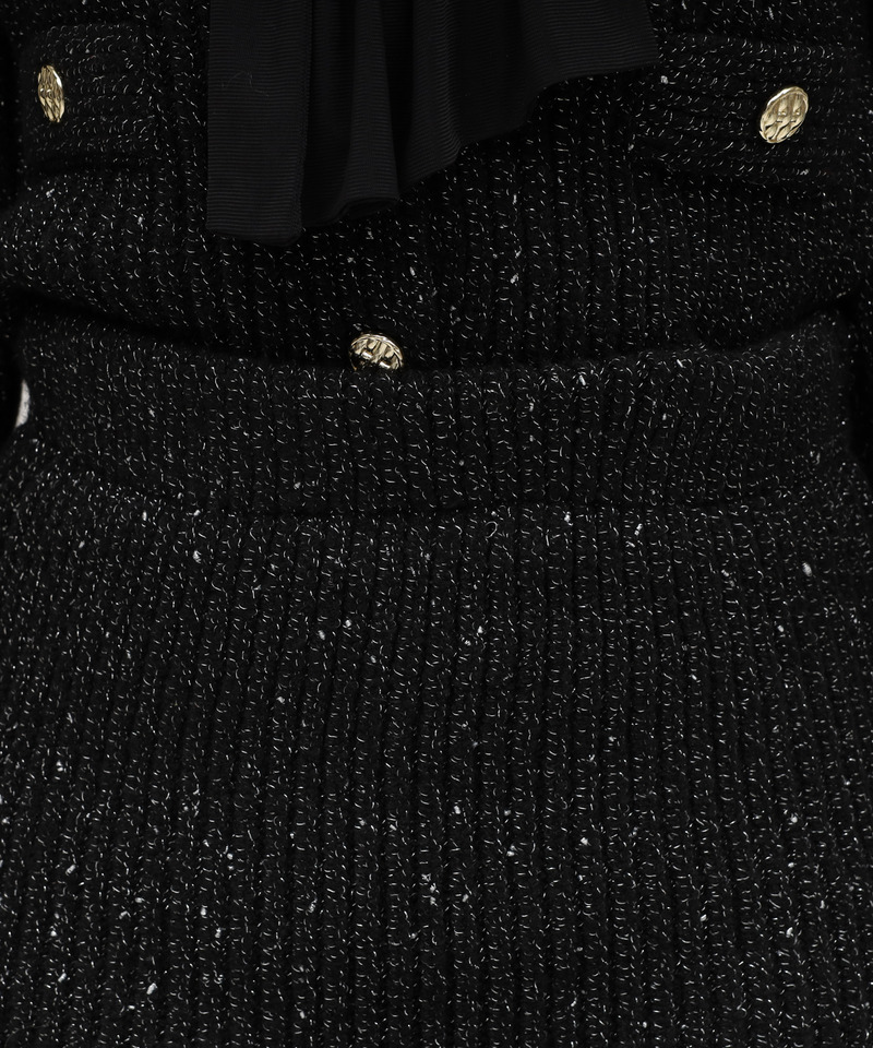 ラメニットミニスカート 詳細画像 ブラック 4