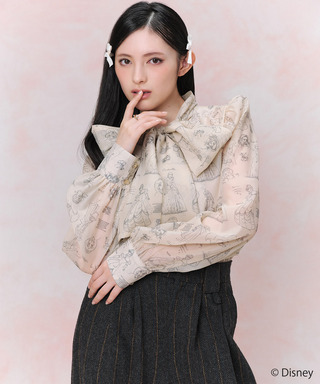 【超ときめき♡宣伝部 菅田愛貴様 着用】【Disney】プリンセス/リボンシアーブラウス