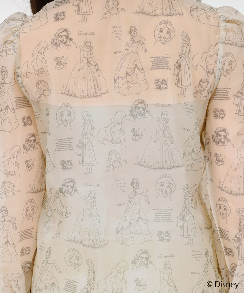 【Disney】プリンセス/リボンシアーブラウス 詳細画像 ベージュ 12