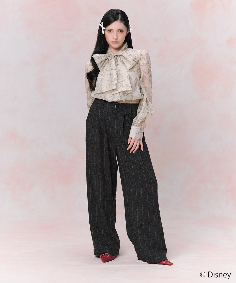 【Disney】プリンセス/リボンシアーブラウス 詳細画像 ベージュ 3