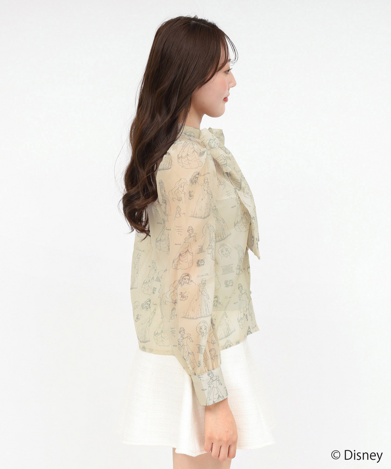 【Disney】プリンセス/リボンシアーブラウス 詳細画像 ベージュ 5