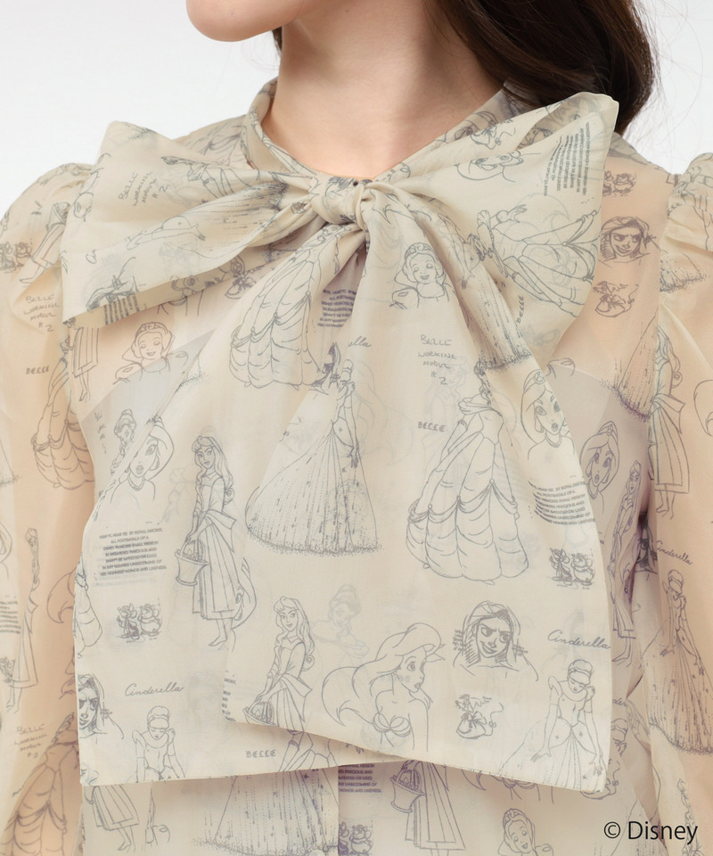 【Disney】プリンセス/リボンシアーブラウス 詳細画像 ベージュ 7