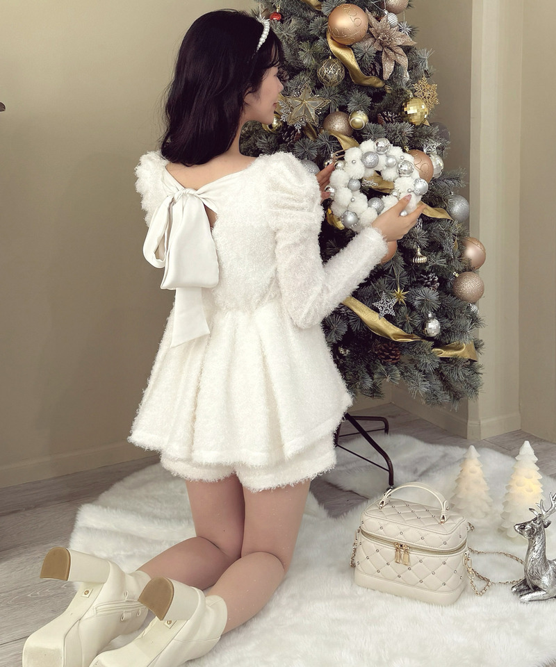 カールボア長袖ペプラムトップス 詳細画像 オフホワイト 10