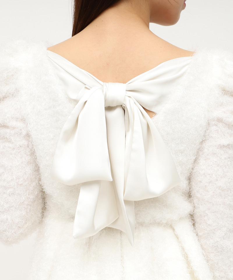カールボア長袖ペプラムトップス 詳細画像 オフホワイト 5