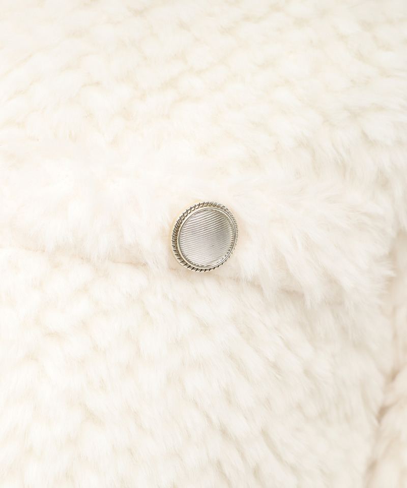 ファーミドルノーカラーコート 詳細画像 オフホワイト 8