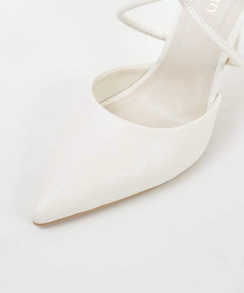 クロスストラップパンプス 詳細画像 ブラック 5