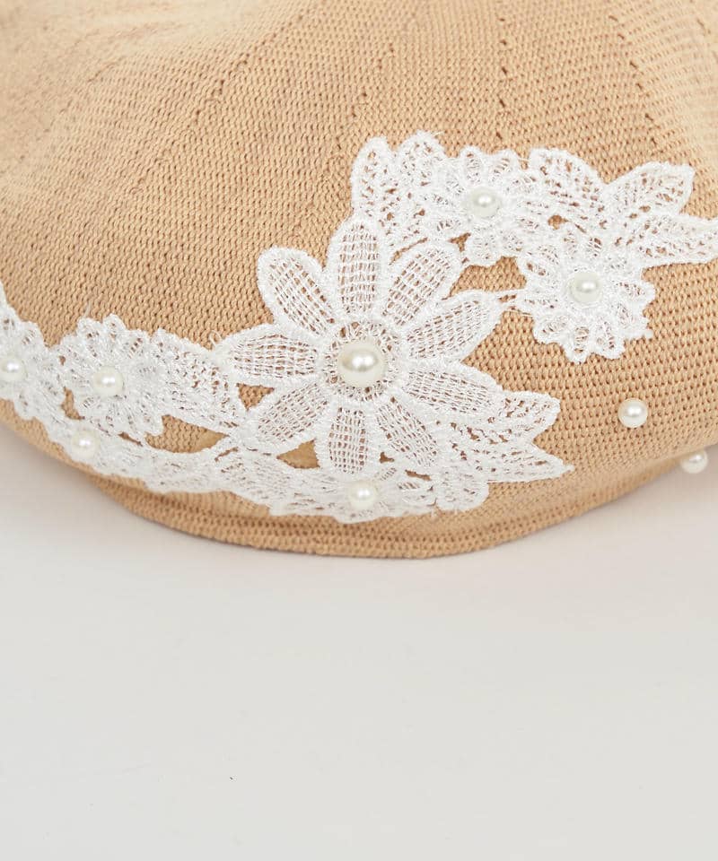 パールレースベレー 詳細画像 ベージュ 2