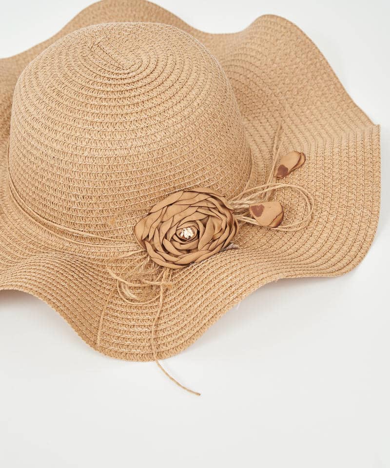 ラッフルツバ広帽 詳細画像 ベージュ 3