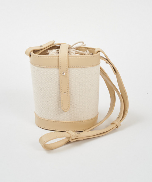 配色キャンバスバケットBAG 詳細画像