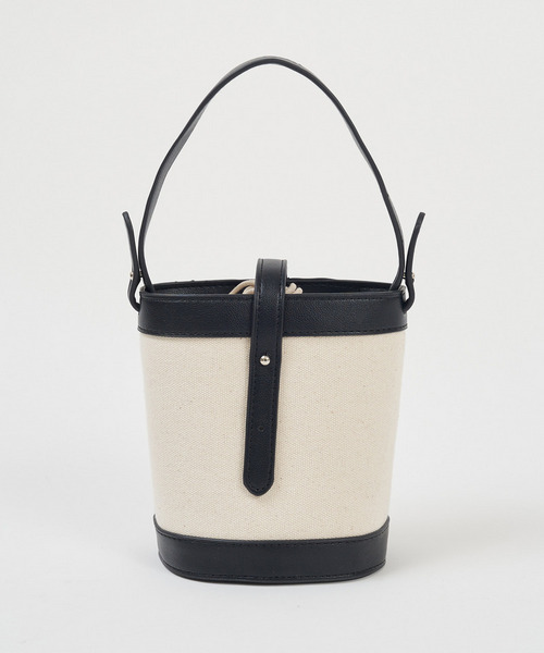 配色キャンバスバケットBAG 詳細画像