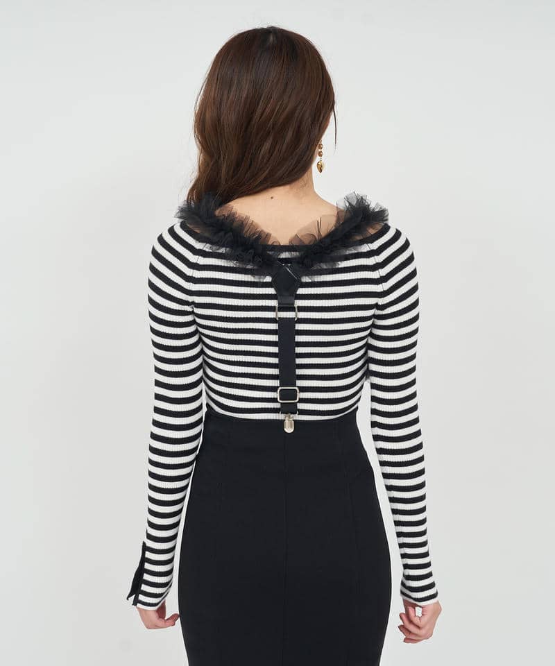 チュールサスペンダー 詳細画像 ブラック 2