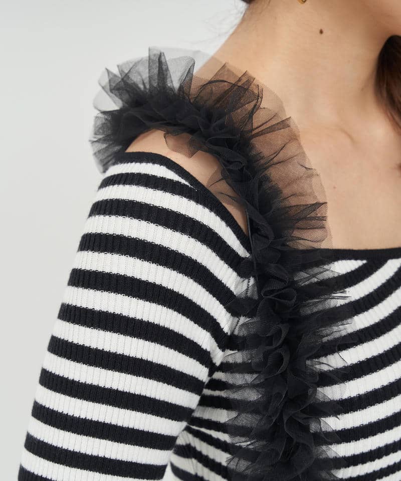 チュールサスペンダー 詳細画像 ブラック 3