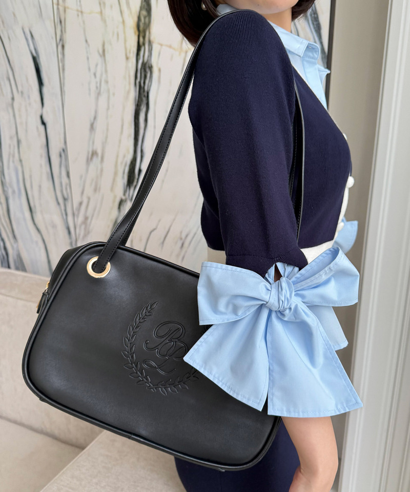 エンボススクエアトートBAG 詳細画像 ブラック 2