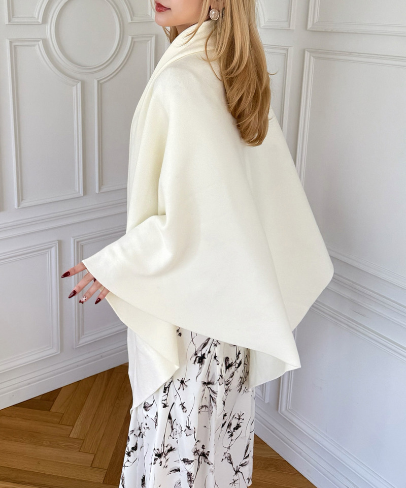 ポンチョストール 詳細画像 オフホワイト 7