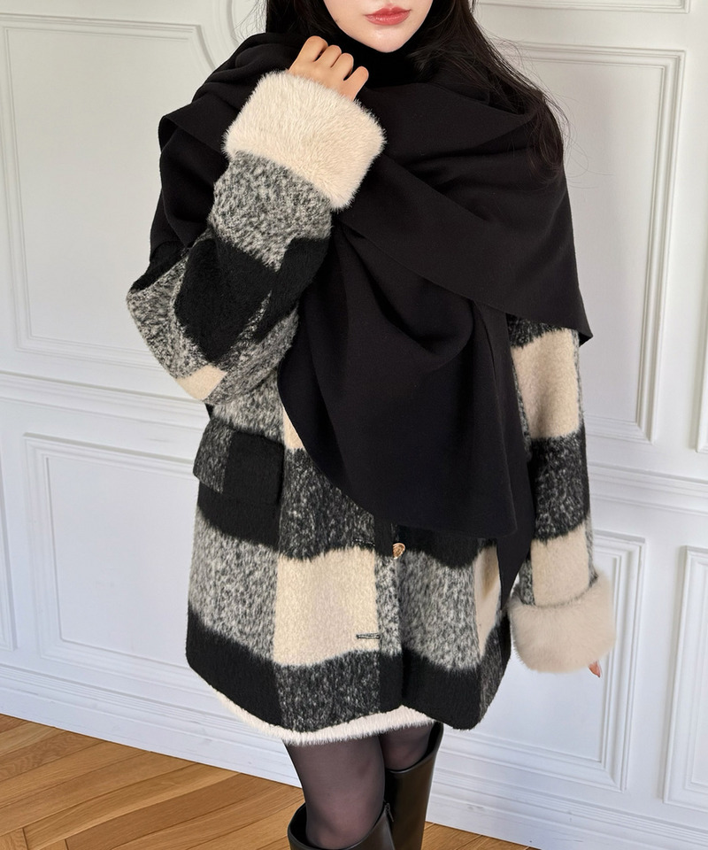 ポンチョストール 詳細画像 ブラック 2